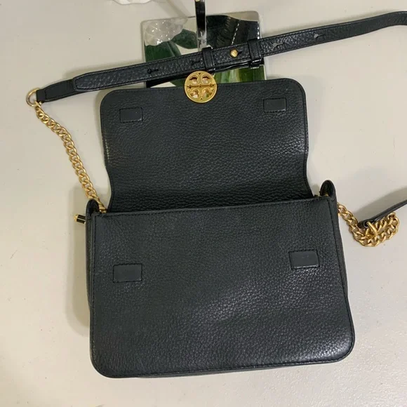 💕👜 TORY BURCH Chelsea Black Crossbody Bag - Picture 9 of 13